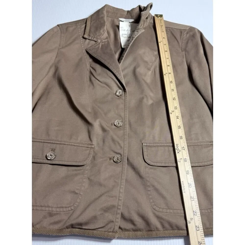 J Jill Blazer Women's S Long Sleeves Pockets 100% Cotton Button Jacket (NWT)